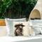 Stoic Cowgirl Looking Away Outdoor Printed Pillow Design by RB, 18 x 7 x 18